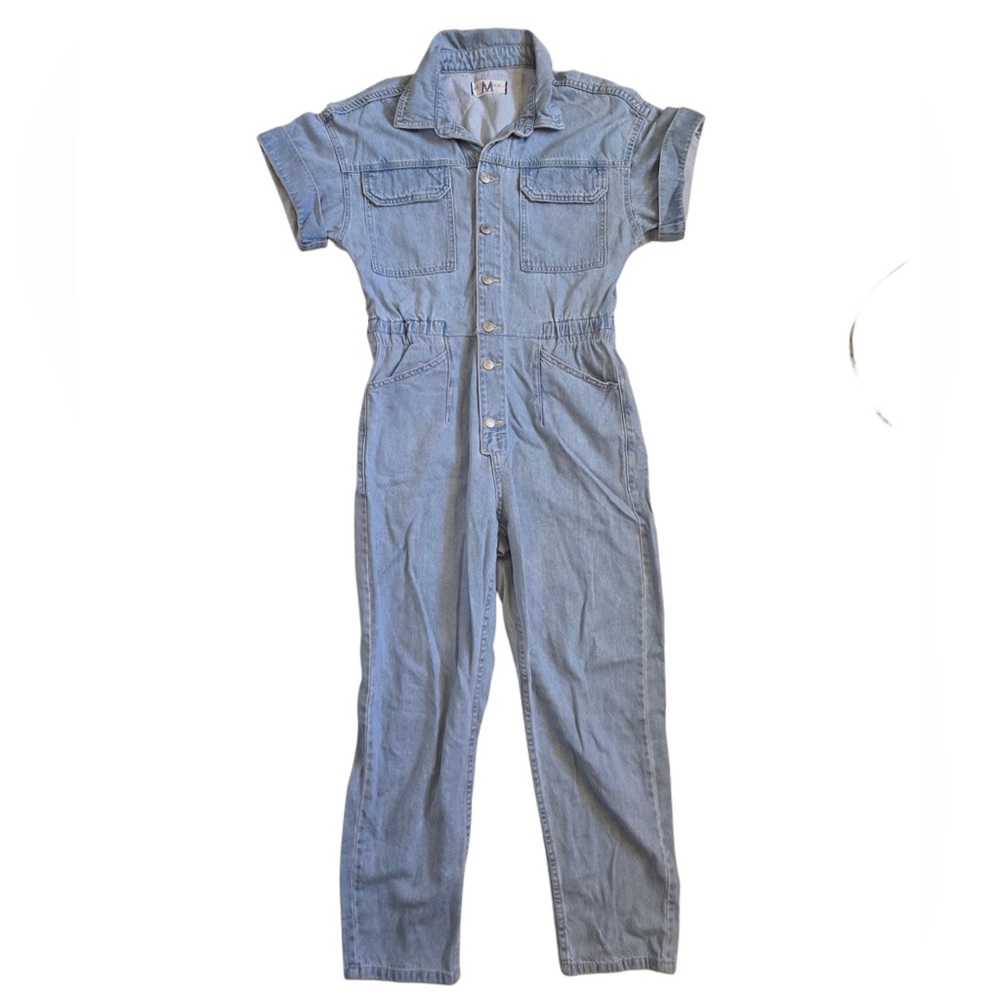 We The Free Light Blue Denim Jumpsuit
